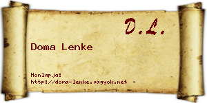 Doma Lenke névjegykártya